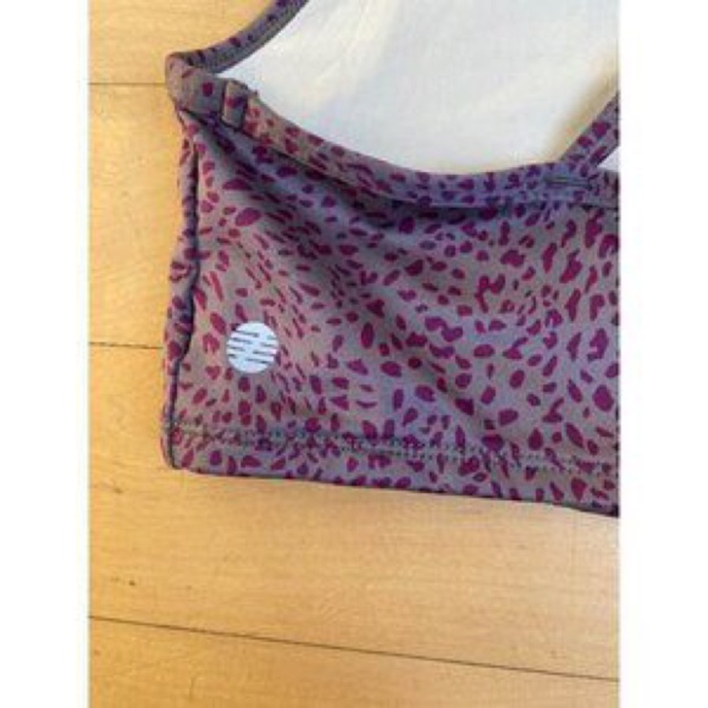 Zella Purple Leopard Print Tank Top - Picture 3 of 7